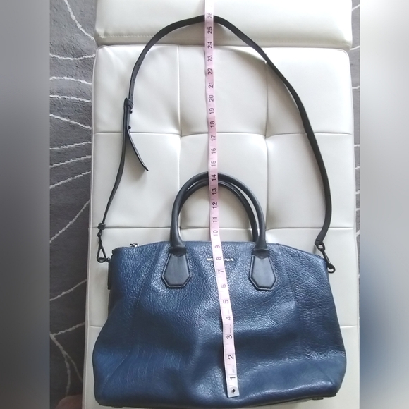 Michael Kors Pebbled Leather Two Tone Satchel Convertible Crossbody Bag - Picture 10 of 16